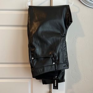 NWT Express Faux Leather Fleece-lined Pants